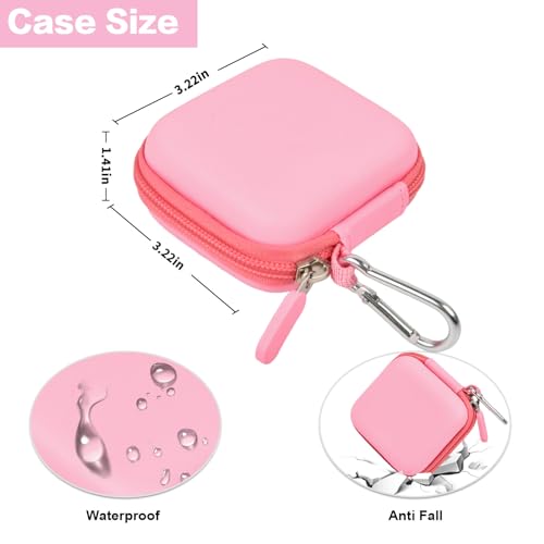 Chip Card Reader Scanner Case, Hard Carrying Bag Holder Fits Square A-SKU-0485 Contactless and Chip Reader with USB Charge Cable for EMV Chip Cards/Apple Pay/Android Pay/More - Pink - Thumbnail 5