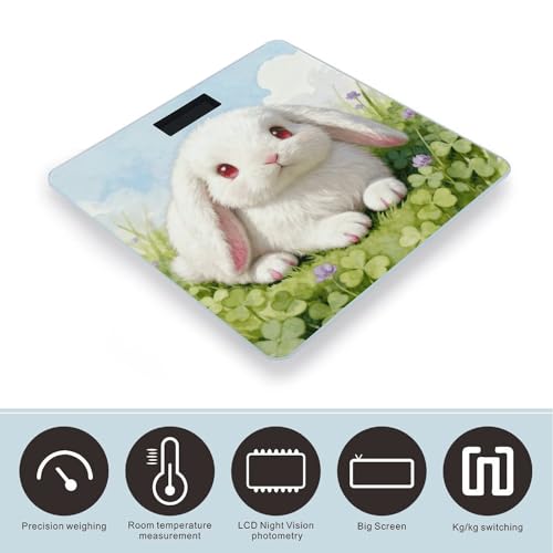 Báscula digital Cute Bunny para peso corporal hasta 180 kg miniatura 3