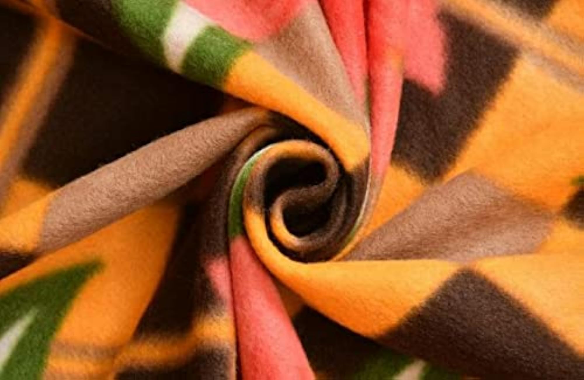 Double Bed Printed Multicolor Fleece Blanket, 90 x 90 inch