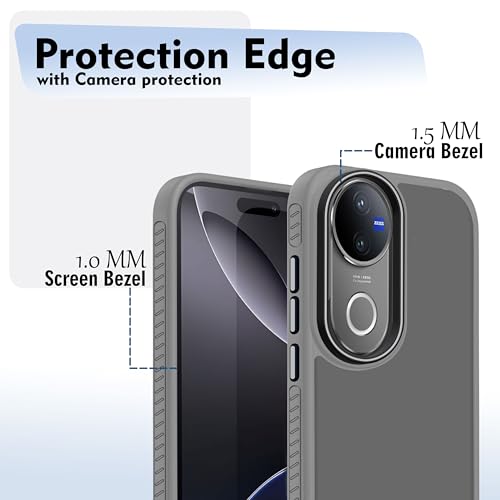 V-TAN IQOO Z10R Back Cover, Matte Finish, Gray Grey - Image 4