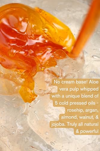 Image of The Nature Mill Aloe Vera Rosehip Under Eye Cream. All natural cream for dark circles removal. Wrinkles, fine lines, & puffy eyes reducer. Made with aloe vera & cold pressed oils | 20g