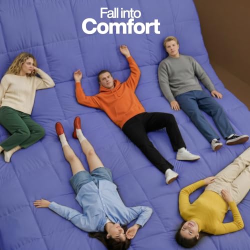 Image of Utopia Bedding Comforter King Size, Duvet Insert, Slate Blue, 90 x 102 in | Soft and Fluffy Down Alternative Bed Comforter, All Season, Breathable, Corner Tabs, Box Stitched, Durable, Machine Washable