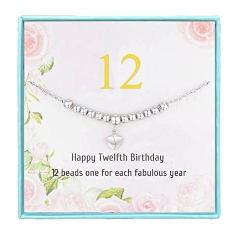 Futesheel 12th Birthday Gifts for Girls, 12 Beads Necklace for 12-Year-Old Girl, Sweet 12 Gifts for Girls, 12 Year Old Birthday Gift Ideas, Sweet 12 Birthday Jewellry for Teenage Girl Gifts Cover