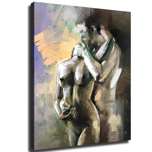 Sexy Wall Art Wall Decor Nude Man and Woman Embrace
