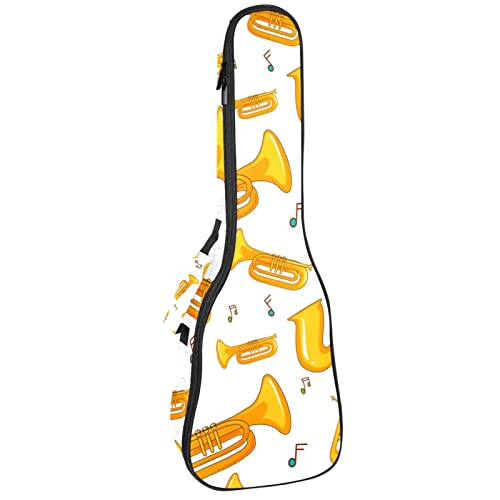 Sac étanche pour ukulélé ténor et soprano housse rembourrée à notes dorées