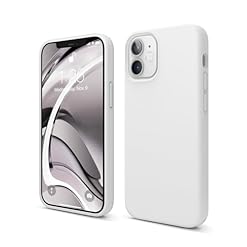 Elago Liquid Silicone Protective Case Compatible with iPhone 12 Mini 54 Premium Silicone Full Case Protection 3 Layer Structure White