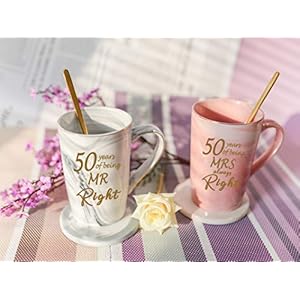 50th wedding anniversary coffee mugs 50th wedding mugs 50 year parents anniversary mugs 50th anniversary mugs for couple her husband wife parents golden anniversary mugs for parents mugs 14 ounce  urban country home decor