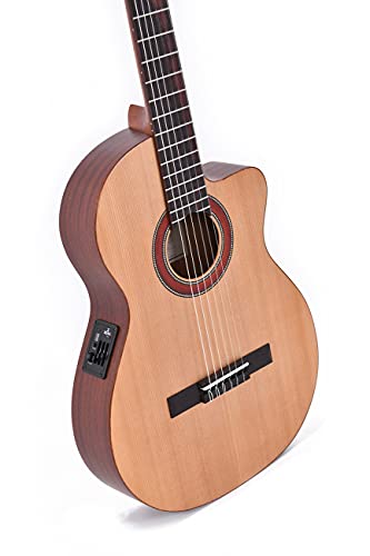 Sigma CTMC-2E Guitare de concert avec micro, égaliseur et tuner - Les Beatles, Paul McCartney, John Lennon, RIngo Starr, George Harrison Sigma CTMC-2E Guitare de concert avec micro, égaliseur et tuner – Image 5