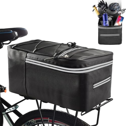 Bolsas Traseras para Bicicleta, Gran Capacidad Alforjas para Bicicletas, Multifuncional Bolsa Alforja Trasera, Impermeable Bicicleta Asiento Trasero Tronco, para Bicicletas, Portaequipajes (12L)