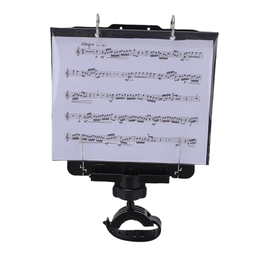 Eujgoov Lira de Trompeta, Banda de Marcha Ajustable, Lira con Carpeta Abatible, 5 Fundas de Repuesto para...