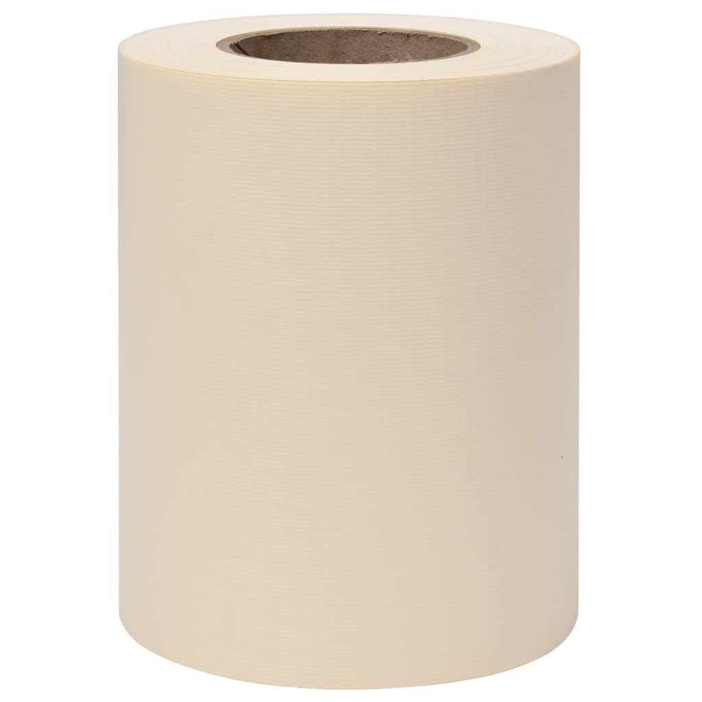 Recinzione frangivento in PVC crema 35x0,19 m con 80 clip, pannello barriera privacy resistente ai raggi UV per giardino esterno cortile balcone terrazzo prato