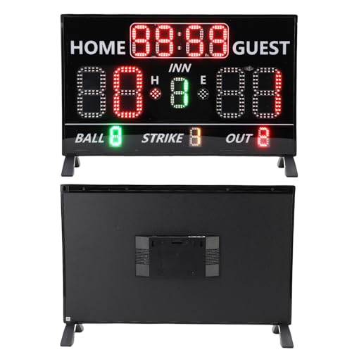 Marcador LED de béisbol 12 dígitos con brillo ajustable miniatura 4
