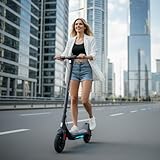 Electric Scooter, Electric Scooter Adults 500W,31 Miles Long Range,10in Tubeless Tires, 15.5mph E Scooter with Smart APP Control for Commuting, Outdoor, Short Travel Gift