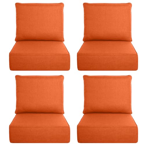 Image of Luxury Outdoor Seat Cushion Set-22 x 24 x 6 Inch Outdoor Chair Cushions with Water Resistant & Removable Cover Outdoor Cushions for Patio Furniture Chair Sofa Couch