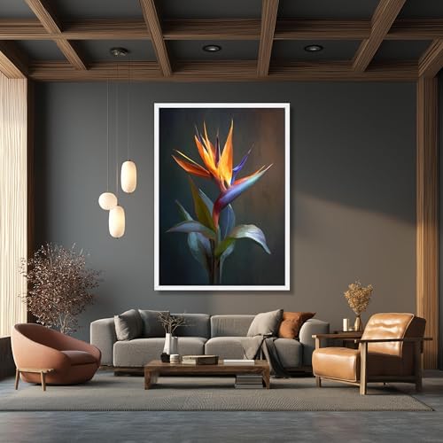 Décoration intérieure moderne minimaliste toile oiseau paradis - 2