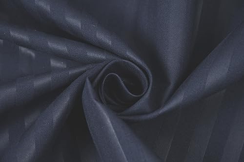 Image of 200 TC Stripe Glace Cotton BedSheet with Pillow Cover (Grey, Double)