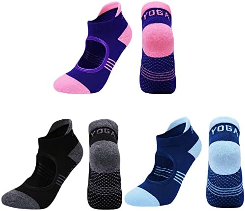 Chaussettes Pilates Femme Chaussettes Antidérapantes De Yoga Une Pratique En Toute Sécurité Chaussette Antidérapante