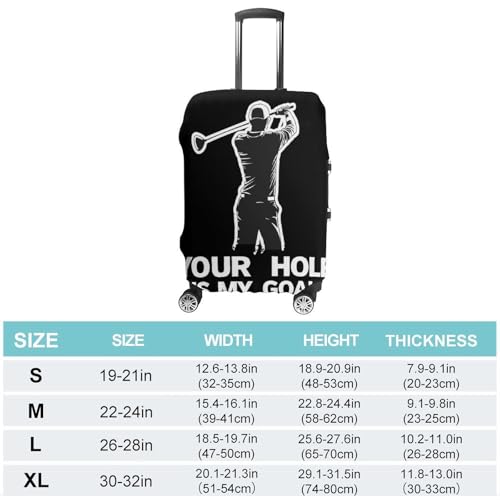 Golf Your Hole Is My Goal Luggage Covers Washable Travel Suitcase Cover Elastic Baggage Protector2