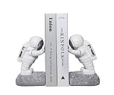 GRAY909 Bookends Decorative Bookends Book Shelves Book Ends Kids Bookends Kids Room Decor Kids Bookshelf Astronaut Decor Space Decor Universe Room Decor Home Decor Office Decor Living Room Decor