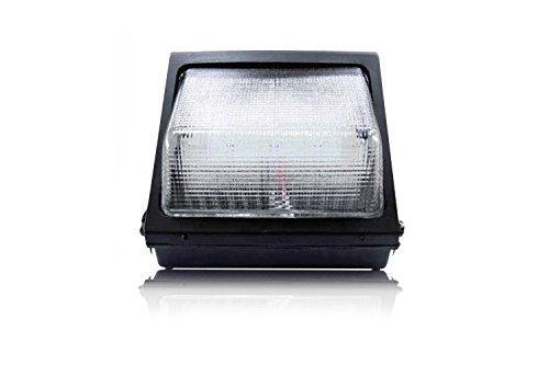 SCS Lighting 60w LED Wall Pack Light, NO Yellow, Flicker Free. 5000K Daylight Brightest LED Wall Pack, Replaces up to 400w Traditional HID Commercial Lighting. 7200 Lumen (60Watt)