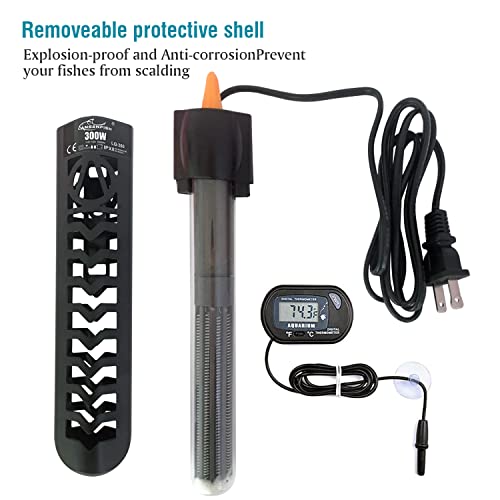 BOEESPAT Aquarium Heater 100W Fish Tank Heater with Anti Scald Protector and Aquarium Thermometer, Fully Submersible… - Image 5