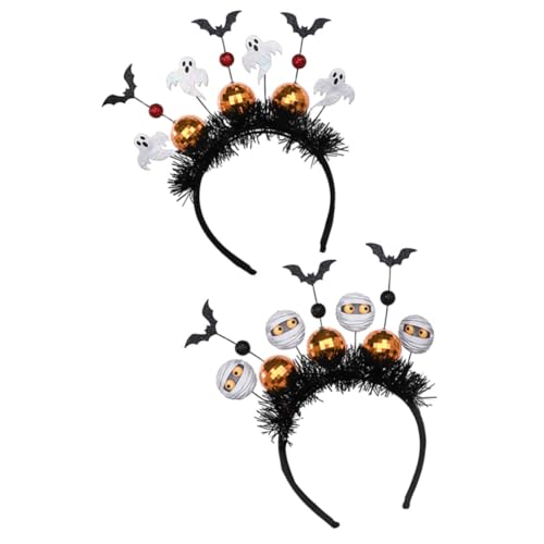 Cabilock 2 Piezas Diadema De Halloween Diadema De Disfraz Hacer Diadema Accesorio De Traje De Cosplay Diadema De Decoración Accesorio Para Decorar El Cabello Diadema Turbante Saludador