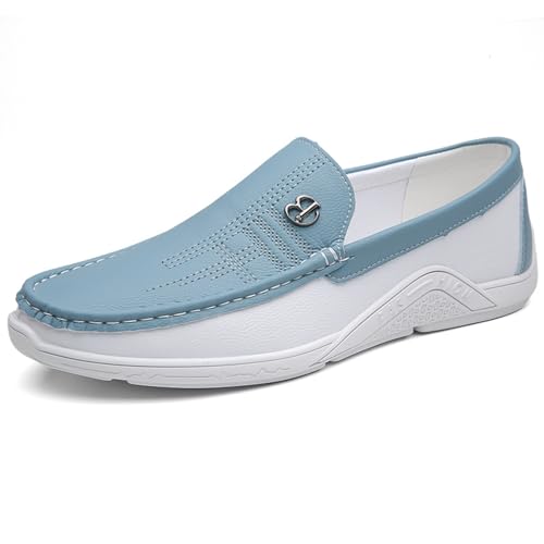 Fashion Men's Trendy Colorblocking Non-Slip Loafers, Comfortable Non-Slip Rubber Sole Casual Durable Walking Shoes,Business Style Shoes