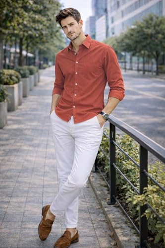 Image of Ben Martin Shirt for Men | Regular Casual Shirts for Mens' | Men's Casual Shirt's Slim Fit | Full Sleeve Cotton Shirts for Men's | Solid Shirt's for Mens Stylish | Formal & Casual Office Wear Shirts