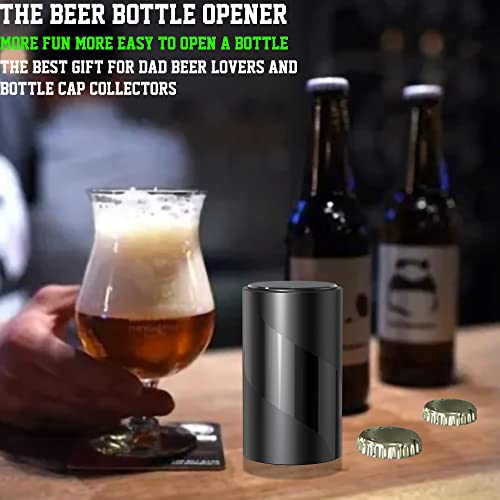2 Pack Push Down-Pop Off Beer Bottle Opener With Magnetic Cap Catcher No Damage To Caps,Automatic Decapitator Beer/Soda Magnet Bottle Top Openers,One-Hand Easy/Funny Lid Open,Cool Bartender Tools #TOP5