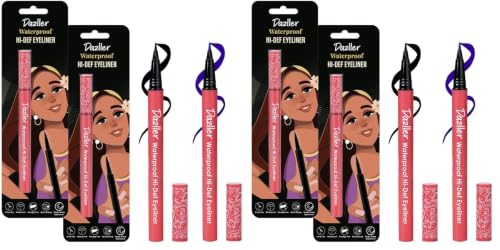 Image of Dazller Hi-Def Eyeliner duo|Velvet Matte|Water-Resistant|Smudge-Proof|Long Stay|Single Stroke|Precise Application|Black+Blue|2.2g, gel (Pack of 2)