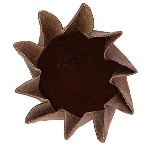 CTM Leather Squeeze Coin Change Pouch, Brown4