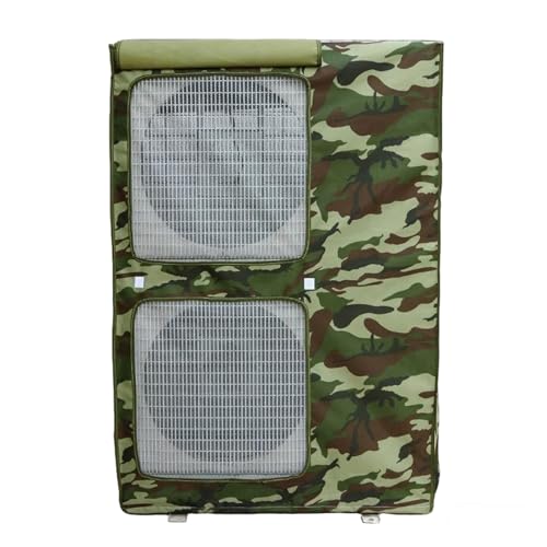 Funda para aire acondicionado exterior, impermeable, tela Oxford 600D, resistente al sol, fácil instalación, se adapta a 98 x 42 x 145 cm, protección verde resistente a la intemperie para unidades de