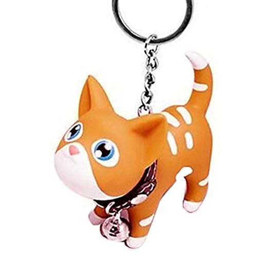 Yangge Yujum Chaton Chat Keychain Cartoon Animal Clochette Keyring Femmes étudiant Porte-clés en métal