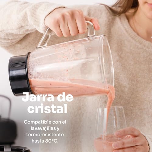 Mellerware Mixy! 1500 W | Glaskanne mit 1,5 l | 2 Geschwindigkeiten + Turbo | professioneller Lebensmittelprozessor mit 6 Klingen | Eisbrecher | Edelstahl 4 Mellerware Mixy! 1500 W | Glaskanne mit 1,5 l | 2 Geschwindigkeiten + Turbo | professioneller Lebensmittelprozessor mit 6 Klingen | Eisbrecher | Edelstahl