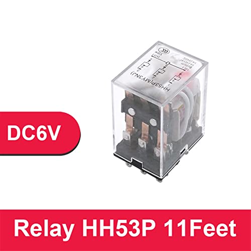 Relé electromagnético mini HH53P DC6V con indicador LED de bobina 3