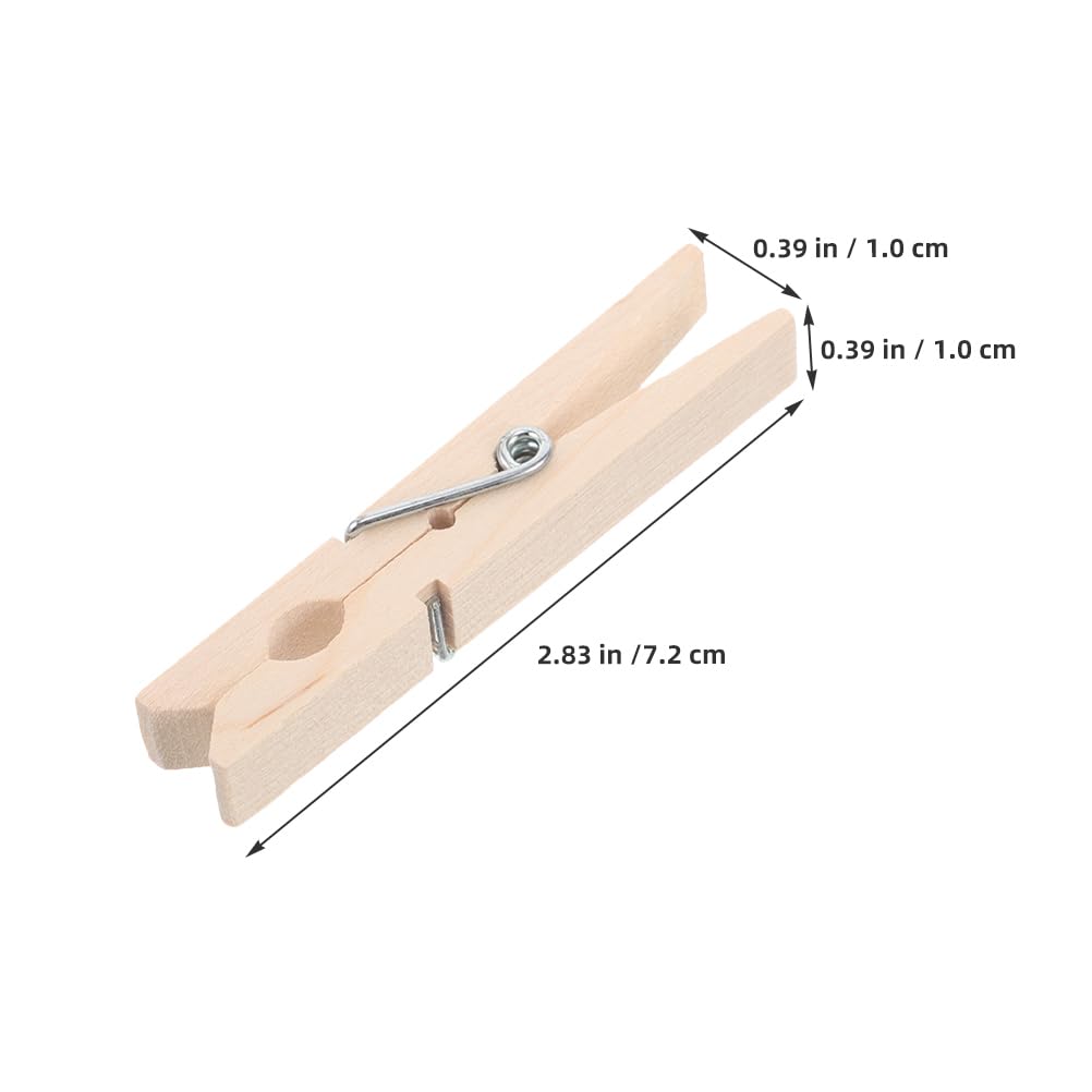 Amosfun Mini Mollette in Legno Multifunzione per Foto, Bucato e Artigianato, 150 Pezzi, Design Minimalista