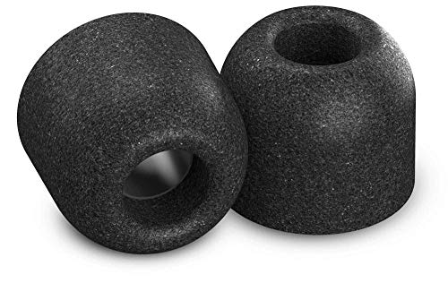 Comply Isolation T-600 Memory Foam Earphone Tips, Noise Cancelling Soft Replacement Earbud Tips
