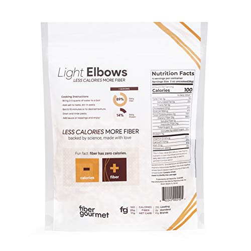 Fiber Gourmet Light Pasta (Elbows, Pack of 2)