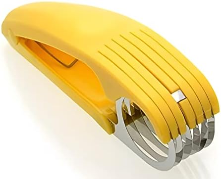 Guyuyii Banana Slicer Tool for Kids | Safer Than Knife ABS Plastic + Stainless Steel Cutter for Cereal, Oatmeal & Dehydrator Chips | Uniform Slices for Healthy Snacks | Dishwasher Safe Kitchen Gadget