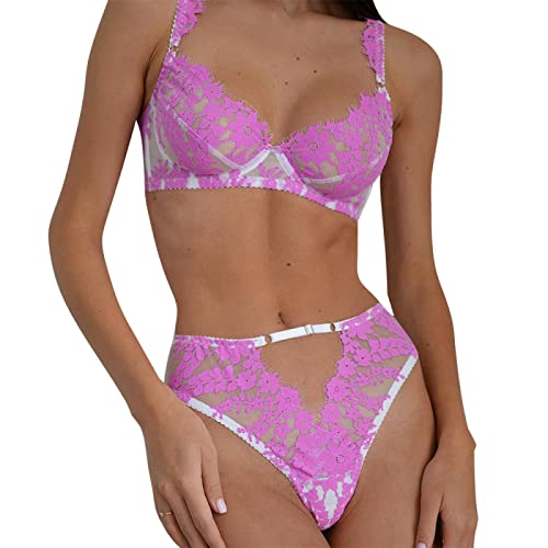 Lingerie érotique deux pièces en dentelle douce avec corset confortable et sans armature