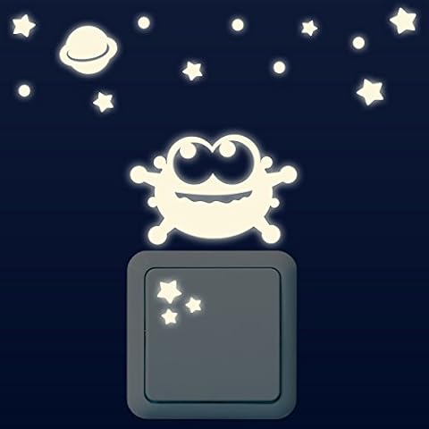 WANDKINGS Leuchtaufkleber für Lichtschalter/Alien Cover