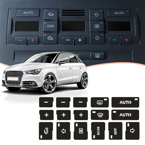 Autocollants boutons climatisation Audi A4 B6 B7 2000-2004 - 5