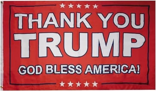 Trade Winds 4X6 FT DONALD TRUMP 2024 THANK YOU TRUMP GOD BLESS AMERICA HUGE FLAG BANNER 100D
