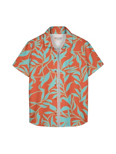 Image of HELLCAT Beige Trendy Regular Fit Printed Causal Shirt for Boys