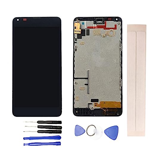 JayTong   visualización LCD y digitalizador de visualización táctil de Repuesto para Micro Soft No kia Lumia 640 Negro con Marco