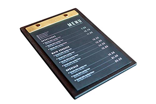 Wooden Menu Holder Menu Booklet-Menu Covers, Menu Board for Restaurant, Wood Clipboard, Hard Menu Covers, Restaurant Menu Covers, Menu Folder, Leather Menu Cover, Wooden Rustic Clipboards