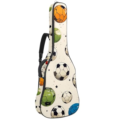 Sac à dos pour guitare étanche imprimé football pour trajets et répétitions