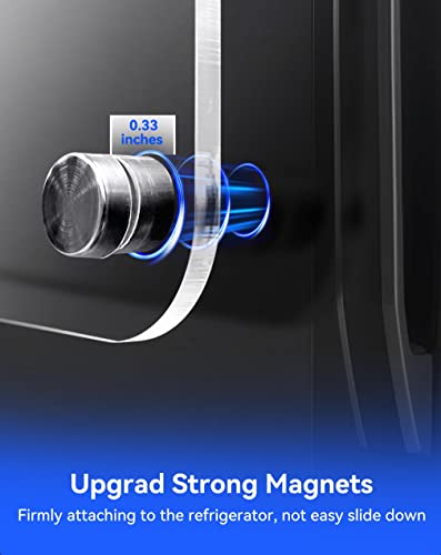 2 Pcs Acrylic Magnetic Monthly And Clear Board Calendar For Fridge, 17 "X 12" Set Of 2 Clear Acrylic Dry Erase Board For Refrigerator, Magnetic Reusable Fridge Planner With 6 Markers, Magnetic Holder #TOP5