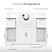 BarberPub Portable Shampoo Station, Shampoo Bowl with Cabinet & Drawer, Salon Geometric Finish Station with Sprayer Faucet, Barber Storage Equipment with Hair Wash Backwash Sink 3439 (All White)