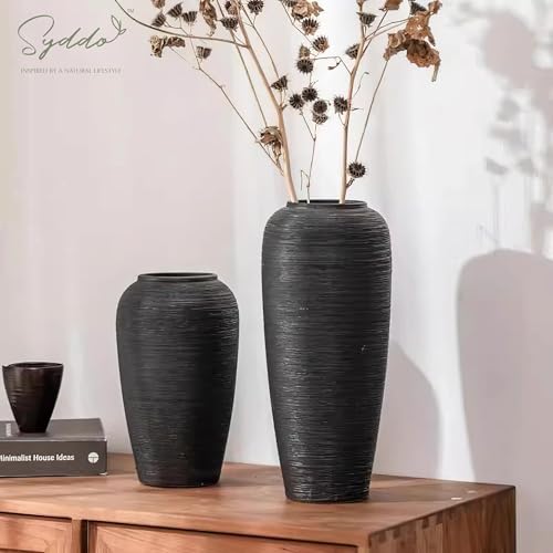 Vase en argile noir résistant pour sublimer vos fleurs - 7